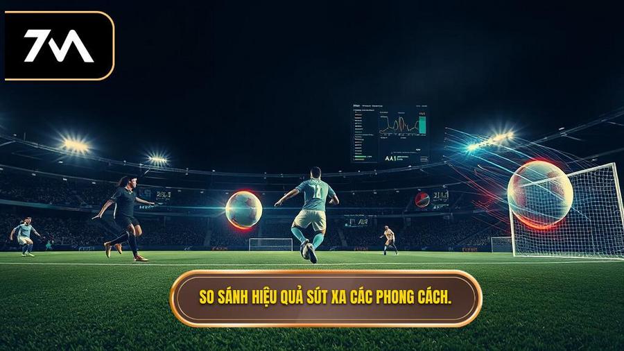 Bảng so sánh hiệu quả sút xa của các phong cách thi đấu