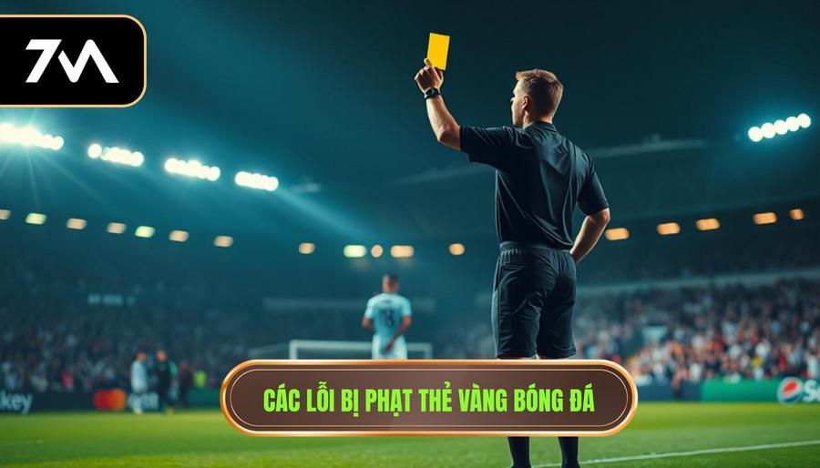 2. Các lỗi bị phạt thẻ vàng bóng đá